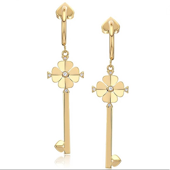 Kate Spade Legacy Logo Drop Key Earrings - Picture 1 of 3